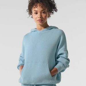 Alo Yoga Scholar Hoodie Sweater – Celestial Blue – XS